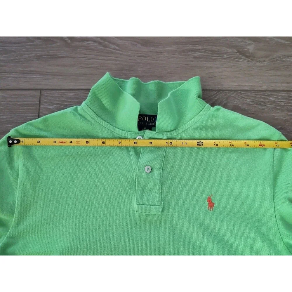 POLO RALPH LAUREN SHIRT SIZE YOUTH XL LIME W/PONY LOGO  EUC